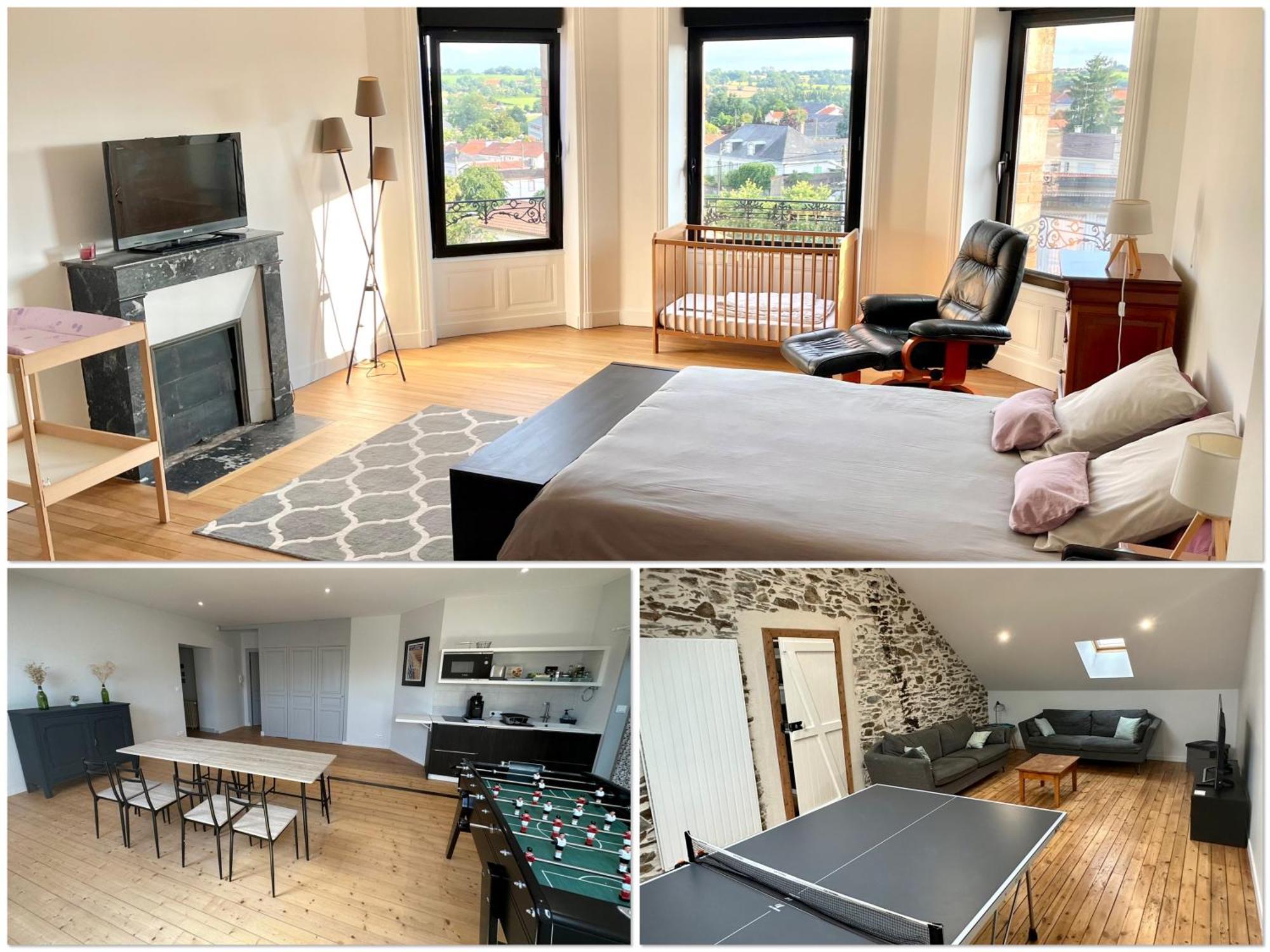 Appartement 160M2 - 2E Etage Maison De Maitre Beaupreau-en-Mauges Bagian luar foto